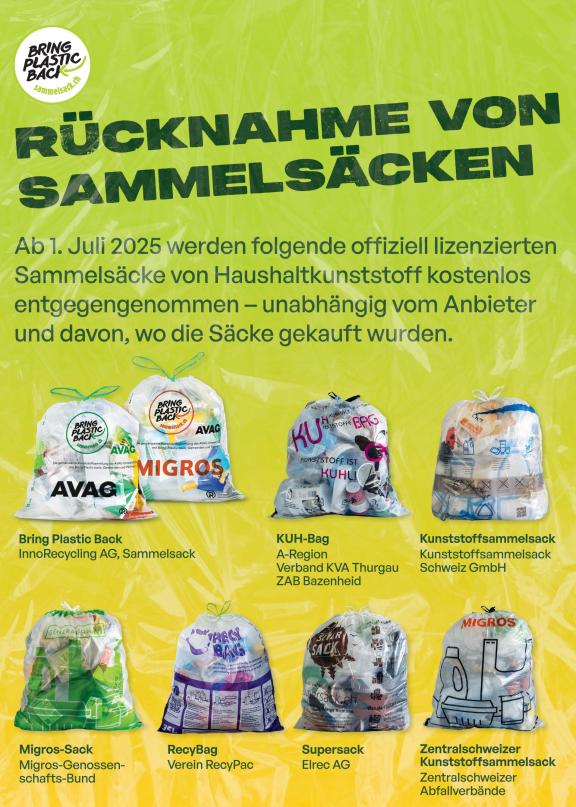 Rücknahme von Sammelsäcke